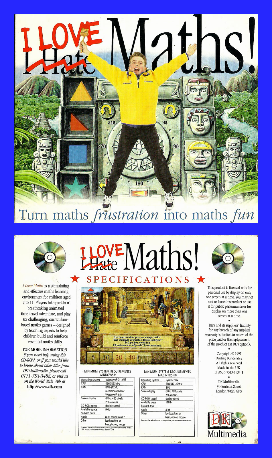 Games - PC CD ROM - I LOVE MATHS! for sale in Johannesburg (ID:597720198)